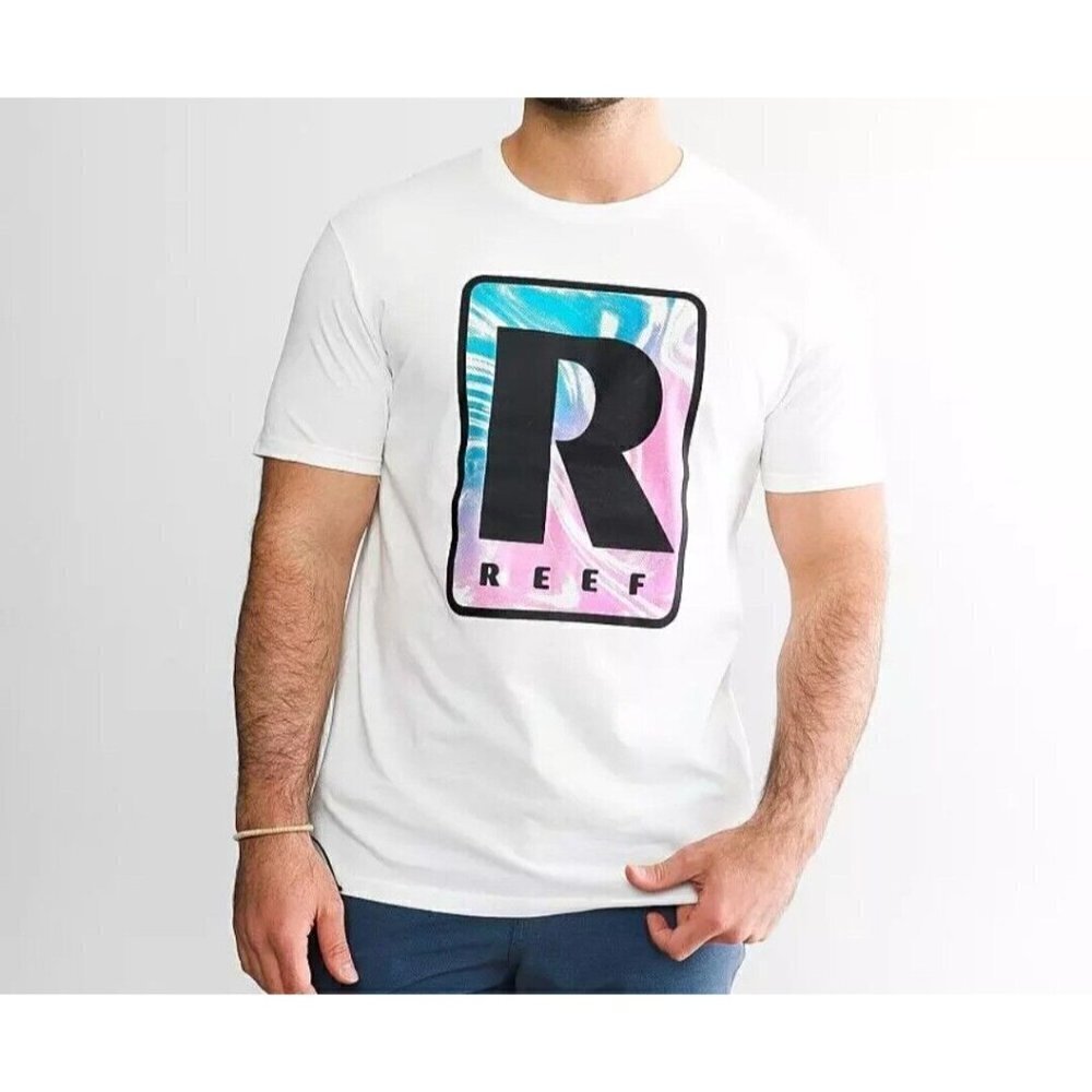 Reef Mens Graphic Short Sleeve Tidus T Shirt. Size XL. New With Tags